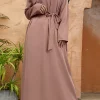 abaya robe longue musulmane avec poches pour femme, couleur unie, arabie saoudite, turquie, dubaï, nouvelle collection