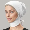 turban islamique à sangle artificiel astique réglable pour cheveux, sous écharpe musulmane, bandana de sauna, nouvelle collection