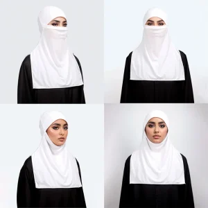 Foulard de sauna arabe sans épingle pour femmes musulmanes, couvre-visage, hijab, turban, châles et enveloppes islamiques, uni, instantané, vente en gros