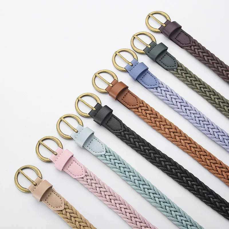 Ceinture de chemise décorative en corde de taille fine tissée rétro, ceinture pour dames à la mode, haute assortie, polyvalente, nouveau modèle, accessoire pour femmes