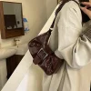 sacs à bandoulière en cuir pu pour femmes, design plissé avec ceinture, style y2k, sac sous les bras simple pour dames, sacs à main décontractés tendance