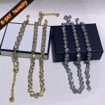 Or argent cristal nouveaux modèles ensembles de bijoux de haute qualité collier boucles d&rsquo;oreilles bague cadeau de mariage accessoires pour les femmes livraison gratuite