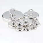 Aimant de pêche en néodyme Super fort, crochet N52, aimant de terres rares robuste avec boulon à œil à trou fraisé, aimant de récupération 16-90mm