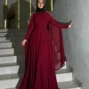 Adeli-Robe de Soirée Élégante en Mousseline de Soie pour Femme, Tenue Musulmane à Manches sulfavec Perles, Longueur au Sol, Occasions Formelles, Tout Personnalisé
