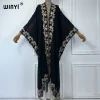 winyi broderie kimono bohème luxe maillots de bain maillot de bain couvrir femmes cardigan sexy vacances long manteau abaya dubaï luxe