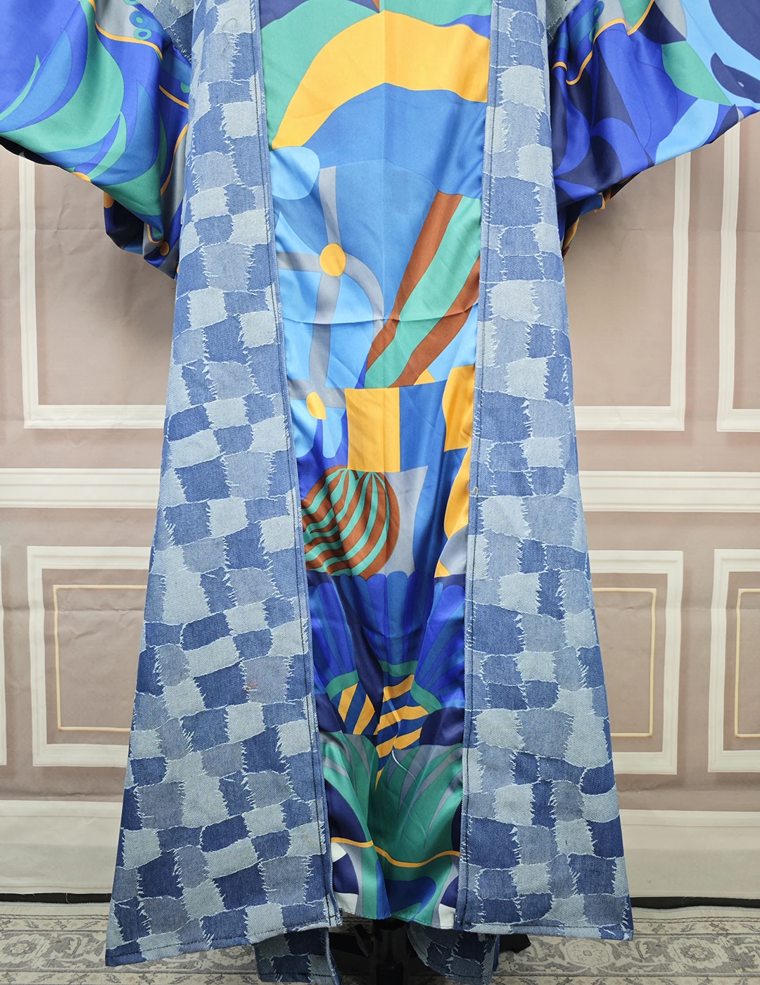 robe caftan en denim à manches volantées pour femmes, mode africaine, décontracté, europe, haute qualité, adt, longue abaya, printemps, offre spéciale, nouveau