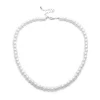 collier ras du cou court perlé pour homme, blanc carillon, accessoires de cou, bijoux fantaisie, 2023