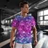 Étincelle paillettes échelle t shirt girly sirène hip hop vêtements de sport t shirts manches courtes séchage rapide hauts été surdimensionné haut t shirts
