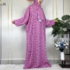 abayas musulmanes pour femmes, prière du ramadan, maxi dubaï, turquie, robe en coton, florale, ample, africaine, turban attaché, dernière collection 2024