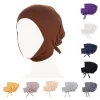 bonnet sous cou hijab pour femmes, couverture complète musulmane islamique, voile en tissu de soie, bonnet turban, sous écharpe, accessoire du ramadan, usage quotidien, 1 pièce