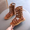 Sandalias plates enfant sandales été fille sandales romaines semelle souple enfant princesse chaussure taille moyenne grande fille chaussure enfant chaussure Cool botte