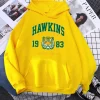 hawkins – sweat à capuche surdimensionné pour femme, vêtements en polaire décontractés à la mode pour l'automne 1983