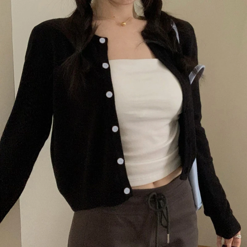 alobee – cardigan rouge en tricot pour femmes, vêtements d'extérieur, pull court, haut à manches longues, chemise à bascule, début d'automne, nouvelle collection 2024