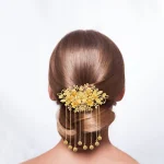 Accessoire pour cheveux de mariage, accessoires traditionnels Vintage pour mariée, épingle à cheveux, pompon, Clip chinois, décor