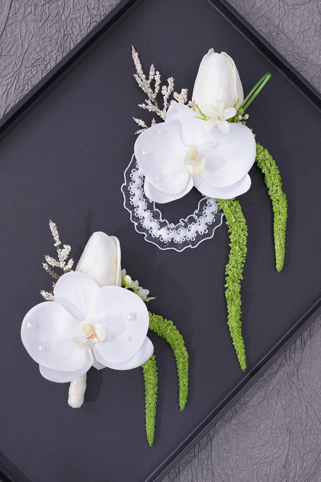 accessoires de mariage romantique, lot de 2 pièces, 1 pièce de fleurs de poignet de demoiselle d'honneur de mariée, 1 pièce de corsage de marié, fournitures de décoration pour événements
