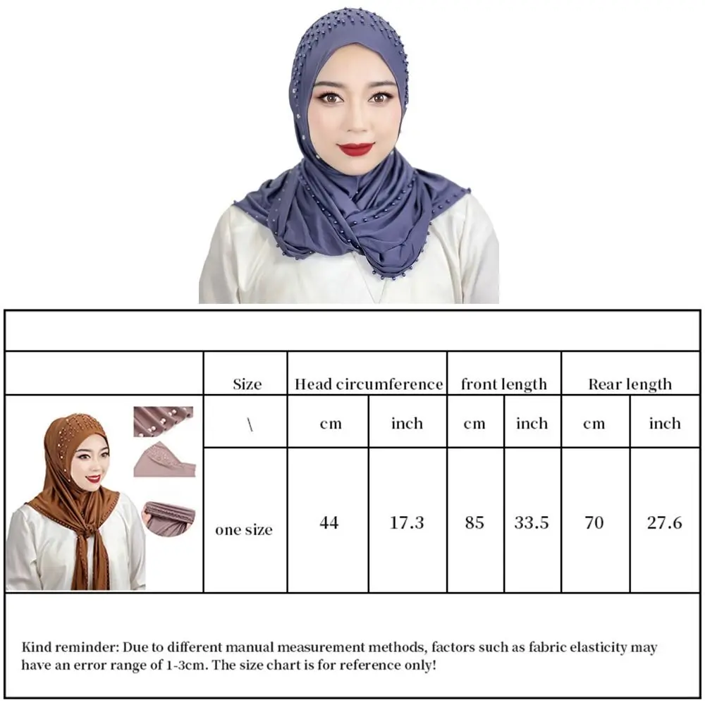 hijab musulman perlé simple, couverture complète, couleur unie, chapeaux hijab arabes, voile, turban doux, casquette pour femme