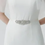 Ruban doux ceinture de mariée longue argent ceinture de mariage robe ceinture Style coréen ceintures de mariée mariage
