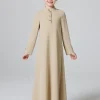abaya ramadan kebaya filles 2 pièces tenues musulmanes, robe à manches longues + ensemble hijab, enfants abayas filles dubaï khimar