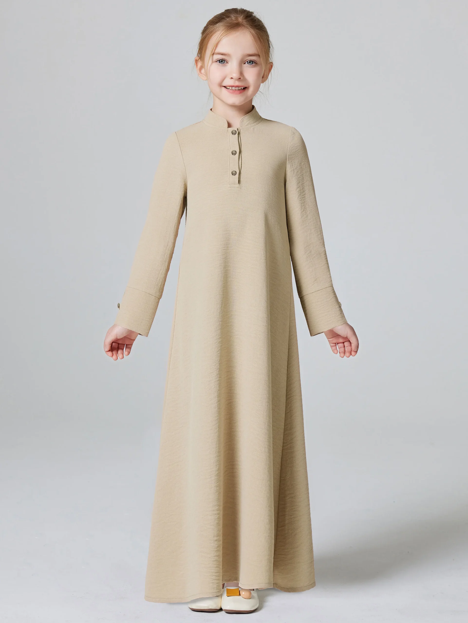 abaya ramadan kebaya filles 2 pièces tenues musulmanes, robe à manches longues + ensemble hijab, enfants abayas filles dubaï khimar