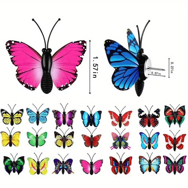 Punaises papillon punaises décoratives punaises papillon punaises colorées mignonnes pour mur photo panneau de liège (30 paquets)