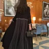 eid musulman perle abaya pour femmes perles ramadan cardigan plissé longue robe maroc caftan longue abayas dubaï robe jalabiya 2024