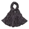 Écharpe hijab en coton polyester, jersey uni, châles longs et extensibles, turban musulman, snood, 180x60cm