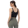 soutien gorge de sport absorbant les chocs pour femme, mi résistance, dos anti favorable, coussin de poitrine intégré, haut glacé nu, fitness d'été