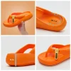 tongs confortables à plateforme avec lettres eva, sandales antidérapantes à semelles épaisses, pantoufles de plage souples pour dames