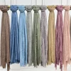 foulard en viscose rayonne de qualité supérieure, tissu crêpe, hijab froissé, châles de couleur unie, foulards respirants pour femmes, hijab en rayonne texturée