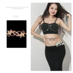 Écharpe de hanche de danse du ventre, collier scintillant, perles lourdes, ceinture de danse orientale, chaîne, bijoux, accessoires de Performance, nouvelle collection