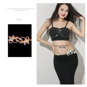 Écharpe de hanche de danse du ventre, collier scintillant, perles lourdes, ceinture de danse orientale, chaîne, bijoux, accessoires de Performance, nouvelle collection