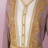 robes maxi 2 pièces ensembles eid abayas musulmanes pour les femmes dubaï fête longue robe perles jalabiya maroc caftan ramadan robes
