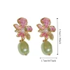 boucles d'oreilles à fleurs de luxe pour femmes, élégantes et légères, bijoux d'oreille, bohème en cristal, breloques exquises, douces, de fête