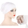 bonnet hijab en satin double couche pour femmes, sous capuchon islamique avec bonnet à cravate, hiyabs instantanés, foulards turcs, turban musulman, bandana