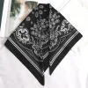 femmes écharpe 70 cm noir hip hop bandana foulard paisley imprimé hijab chapeaux poignet bandeau carré foulards imprimer mouchoir