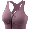 sous vêtements de sport respirants et confortables pour femmes, soutien gorge de course, yoga, fitness, beau dos, fermeture éclair sur le devant, soutien gorge de sport absorbant les chocs