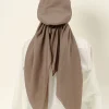 turban instantané pour femme musulmane, hijab, bandeau de sauna, doux, uni, bonnet artificiel astique, fin, respirant, enveloppes de nuit