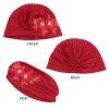 bonnet turban fleur 3d brillant pour femme, écharpe musulmane, hijabs, casquettes de fête de mariage, bonnet plissé, enveloppement de sauna, accessoires pour cheveux, nouveau