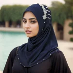 Gros Ramadan islamique musulman sous-écharpe perles florales femmes voile Hijab cou couverture foulards femmes musulmanes écharpe Turbans