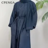 Abaya de luxe pour femmes musulmanes, robe de voyage islamique modeste, élégante, Arabie saoudite, Ramadan, Dubaï, Turquie, Robe unie, 2025