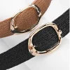 ceinture tissée élastique en paille pour femmes, ceintures d'été à boucle ardillon, larges ceintures tressées, ceinture bohème à la mode, ceinture élastique en paille pp