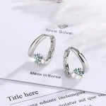 Boucles d&rsquo;oreilles simples en argent Sterling 925 et cristaux dorés pour femmes, bijoux de luxe à la mode pour mariage, tendance 2024