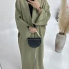 mode lâche musulman kimono surdimensionné robe musulmane abaya syari femme pleine longueur musulman multi bouton service de culte abayas