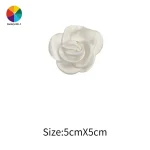 Applique tête de Rose en Satin, décalcomanie en Satin, artisanat cousu à la main, accessoires de décoration de mariage, bricolage