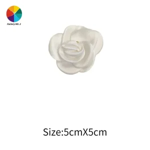 Applique tête de Rose en Satin, décalcomanie en Satin, artisanat cousu à la main, accessoires de décoration de mariage, bricolage