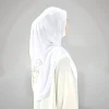 gloden broderie femmes musulmanes instantané hijab bonnet malais double menton sous capuchon prière hijab couvrant foulard sport hijab eid