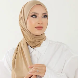 Luxe respirant Jersey Hijab doux solide écharpe Musulman Foulard Femme islamique Long châle enveloppes femmes Turban Foulard