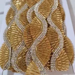 Strass perlé garniture résine strass ruban correcteur fer sur chaîne pour bricolage vêtement, chaussures, décoration de robe