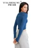 veste de sport à manches longues avec nombril pour femme, chemise de yoga, haut court, sexy, mince, fermeture éclair, gym, course à pied, sport, automne