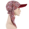 mode musulman imprimé fleuri hijab turban chapeau pour femmes visière casquette de baseball chapeaux de soleil foulard écharpe bord femme foulards bandanas